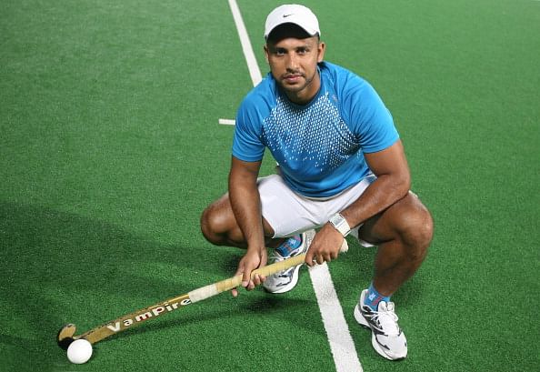 NEW DELHI, INDIA ?OCTOBER 28: Hockey Player Jugraj Singh poses for a photo shoot in New Delhi on October 28, 2010.